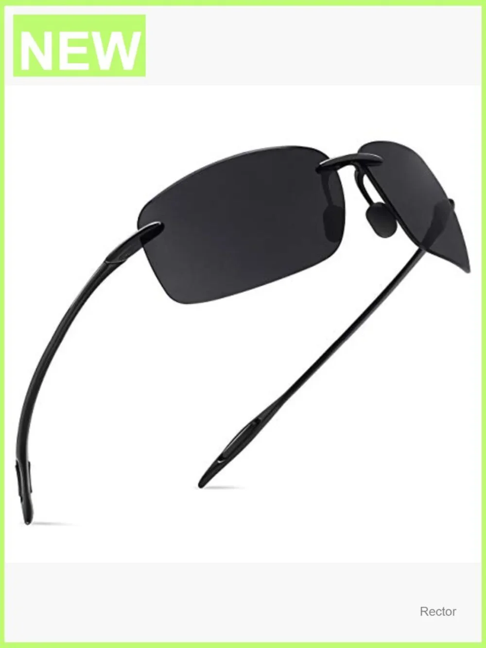 Unisex Tr90 Rimless Sport Sunglasses Polarized UV Protection for Running Golf